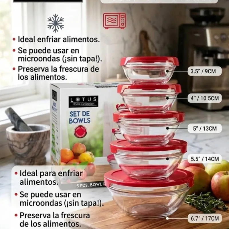 Set de Bowls Lotus Home Collection: