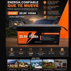 Batería de 25.6 V y 100 Ah