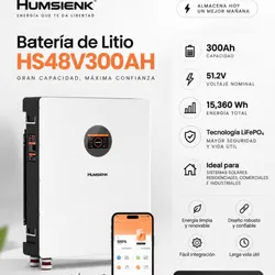 🔋 Batería de Litio HUMSIENK 15.36 kWh | 51.2 V / 300 Ah