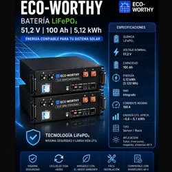 Batería Inteligente Eco - Worthy Tecnología LiFePO4 🔋 5.12 Kwh🔋
