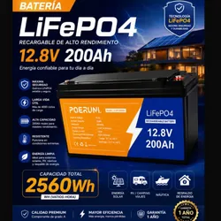 🔋 BATERÍA LiFePO₄ 12.8V 200Ah – IDEAL PARA INVERSORES