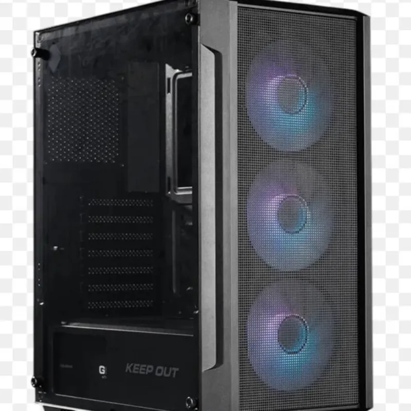 Chasis Gaming KeepOut XC-200 Micro-ATX | Black Glass | Iluminación RGB + USB 3.0 | Negro