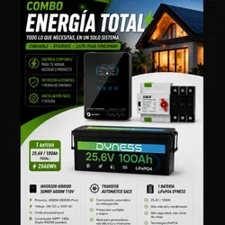 ⚡ COMBO #1 – RESPALDO DE ENERGÍA SUMRY 4000W + BATERÍA LiFePO₄ + TRANSFER SACO