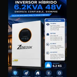 ⚡ INVERSOR HÍBRIDO 6.2 kW – 110V / 220V