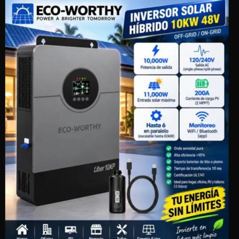 ⚡ INVERSOR SOLAR HÍBRIDO ECO-WORTHY 10KW 48V ⚡