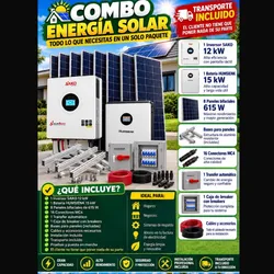 Kit de 12 con 15 kwh de respaldo Con instalacion y todo incluida