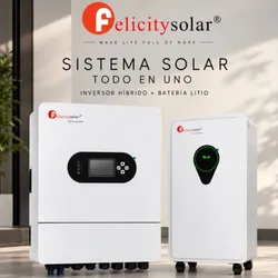 ⚡ Kit Solar Híbrido Felicity Solar 8 kW + Batería LiFePO4 16 kWh