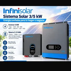 ⚡ Kit Solar Infinisolar 3 kW + Batería LiFePO₄ 5.12 kWh | 110/120 V