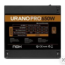 NOX Fuente ATX Urano PRO 650W Bronze