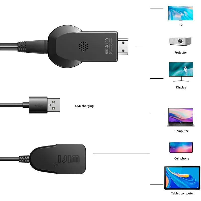  Conexión wifi inalámbrica Proyector de pantalla HDMI HD XO GB012