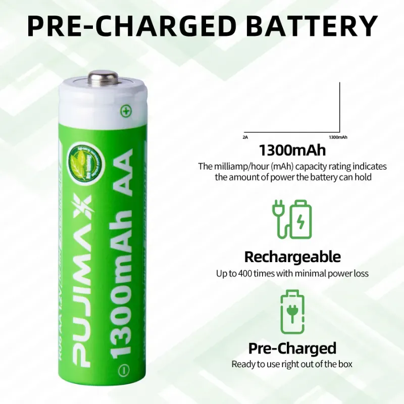 Pilas Recargables AAA 1350 mah PUJIMAX (2 Unidades)