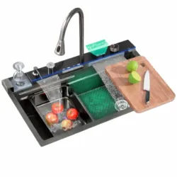 FREGADERO DE COCINA INTELIGENTE CON PANTALLA DIGITAL Q7 SY-6845-SS