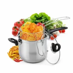 FREIDORA DE ACEITE CON CANASTA ESCURRIDORA