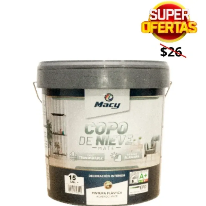 PINTURA MATE COPO DE NIEVE MACY COLOR BLANCO