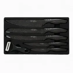 SET DE CUCHILLOS DE COCINA NEGROS