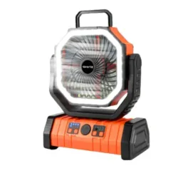 VENTILADOR RECARGABLE PORTÁTIL F6 CON LUZ LED 20000mAh NARANJA