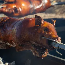 Cenas de Cerdo Asado 80lb