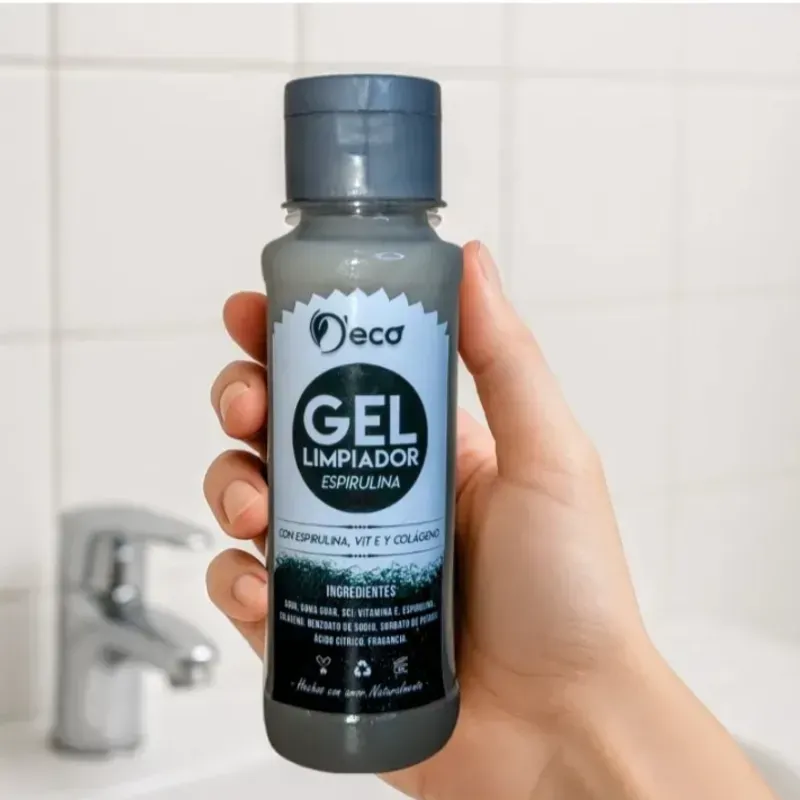 Gel limpiador facial de espirulina
