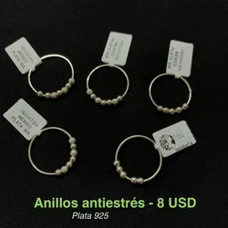 Anillos antiestrés de Plata 925