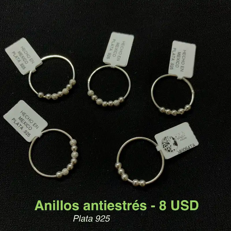 Anillos antiestrés de Plata 925