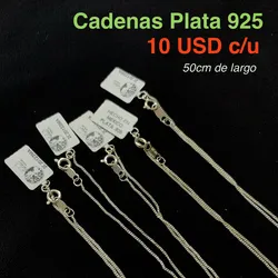 Cadenas de plata 925