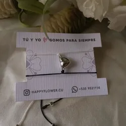 Pulseras de corazón imantado sencillas