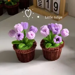 Maceta de tulipanes pequeños