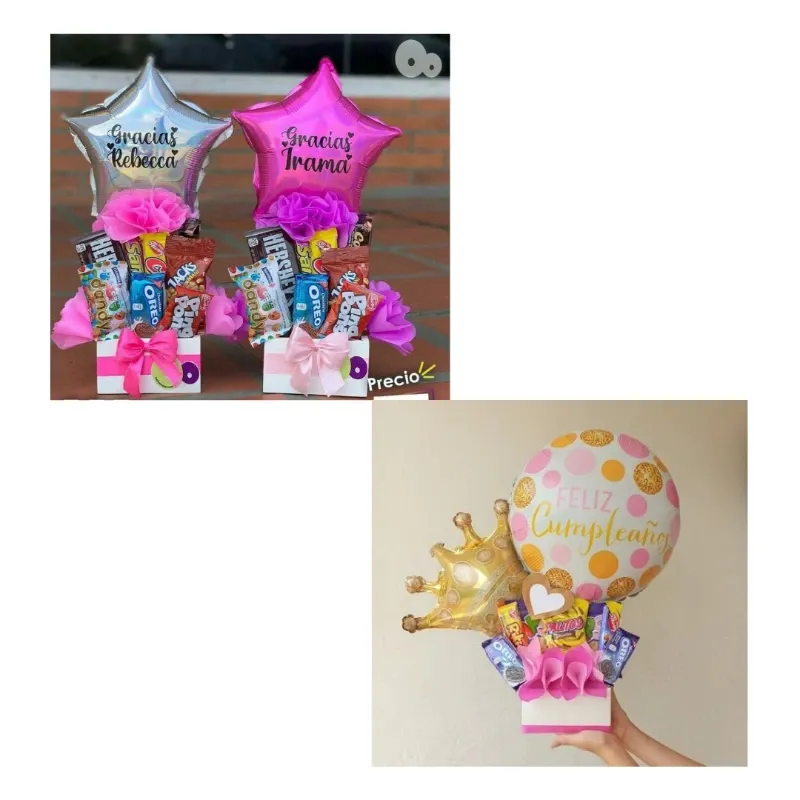 CAJA CON CHUCHES Y GLOBOS