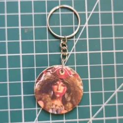 LLAVERO DE MADERA PRINCESA MONONOKE STUDIO GHIBLI