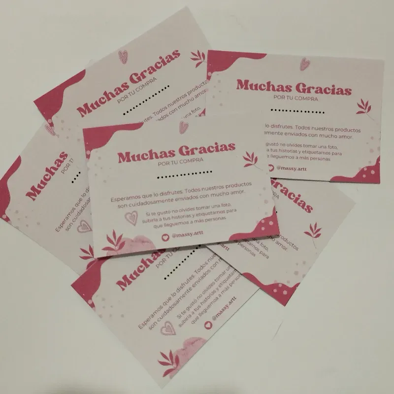 TARJETAS DE AGRADECIMIENTO