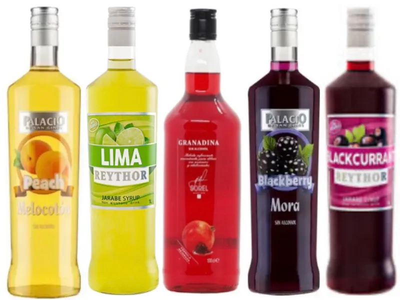 Sirope o Jarabe para coctelería 