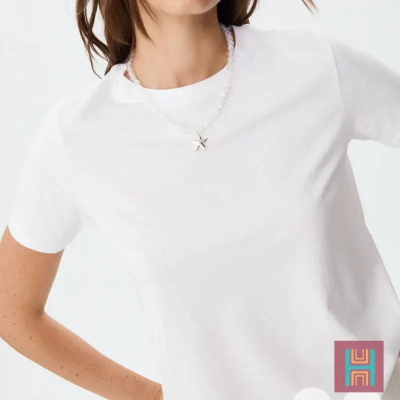 CAMISETA BÁSICA REGULAR FIT CUELLO REDONDO BLANCO 0008