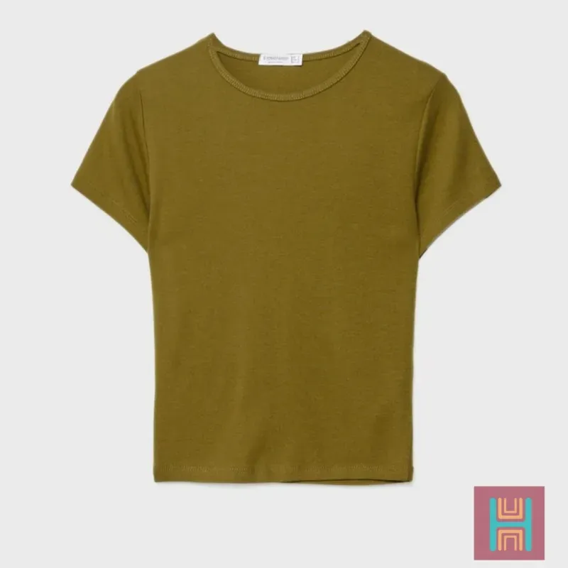 CAMISETA BÁSICA SLIM FIT VERDE 0014