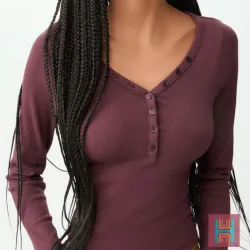 CAMISETA BOTONES ROJO 0047