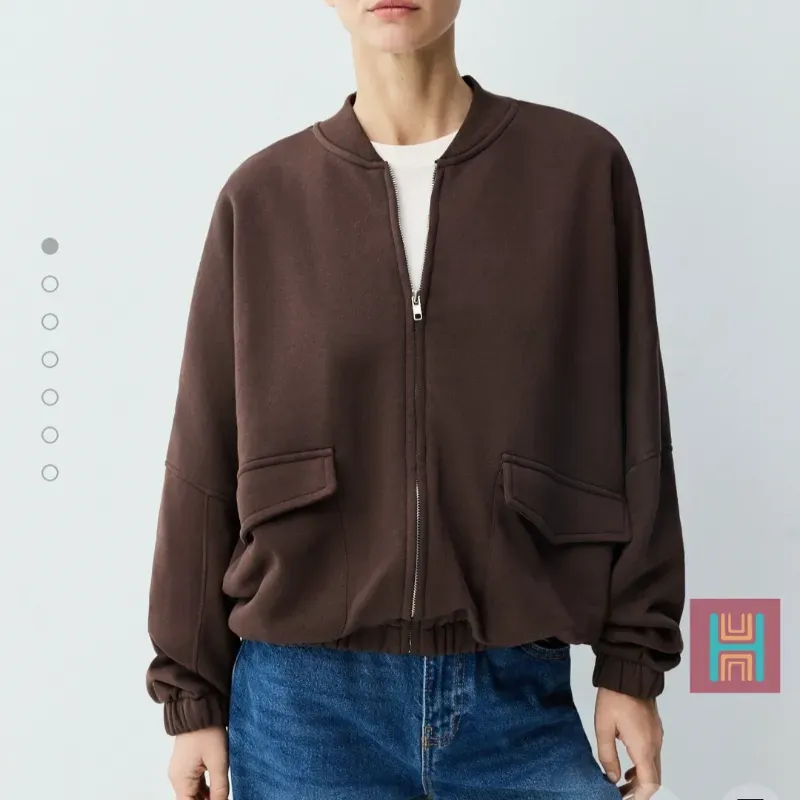 CHAQUETA BOMBER BOLSILLOS MARRÓN 0094