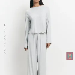 CONJUNTO PIJAMA FLUIDO GRIS 0101