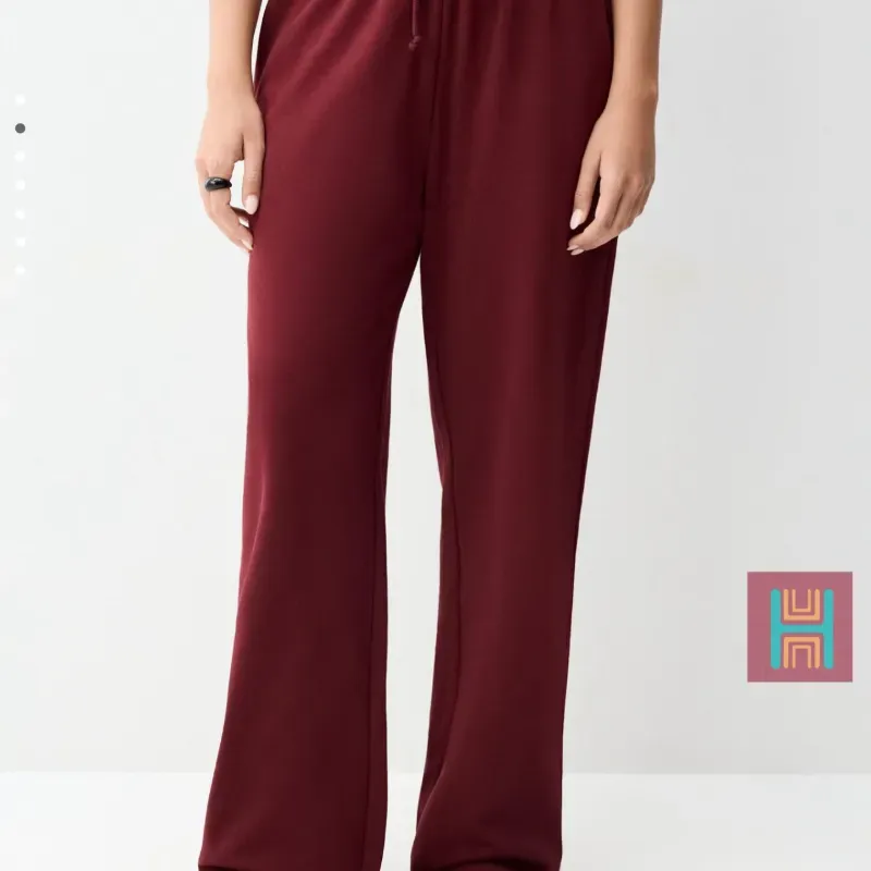 PANTALÓN DE CHÁNDAL ANCHO ROJO 0124