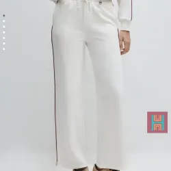 PANTALÓN DE CHÁNDAL FRANJA BLANCO 0118