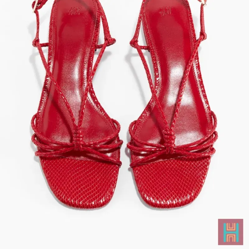 SANDALIAS TIRAS ROJO H&M 