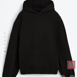SUDADERA CAPUCHA NEGRO 0085