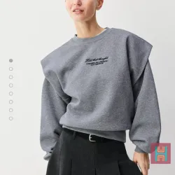 SUDADERA DETALLE HOMBRO GRIS 0093