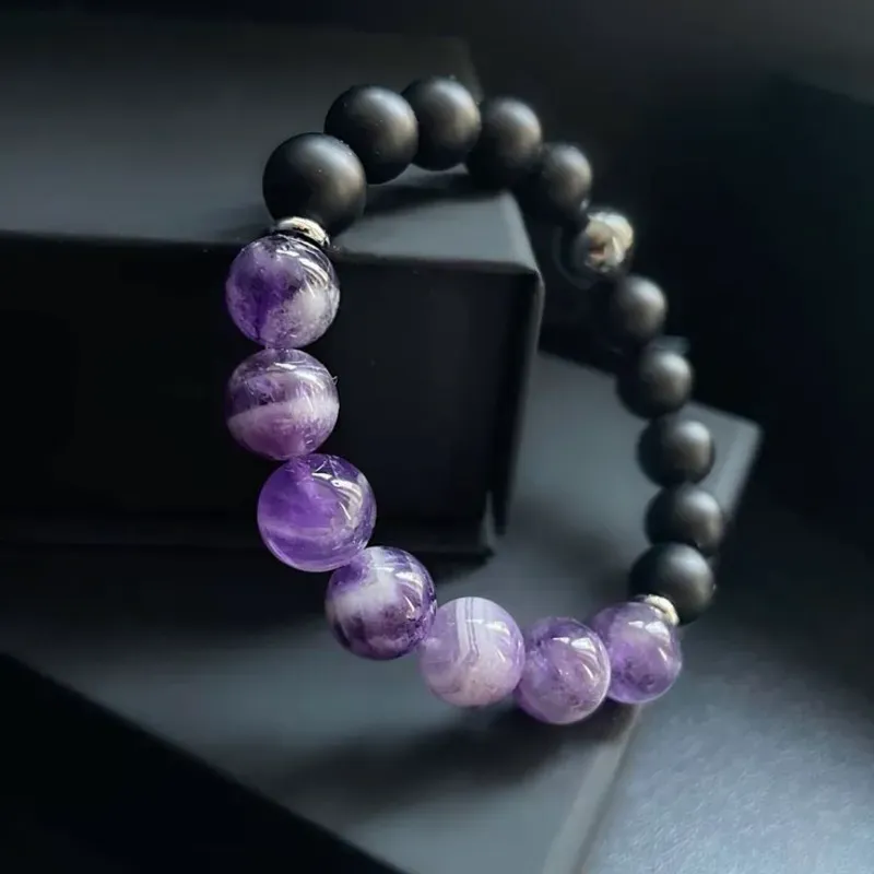 PULSERA DE ÓNIX Y AMATISTA 