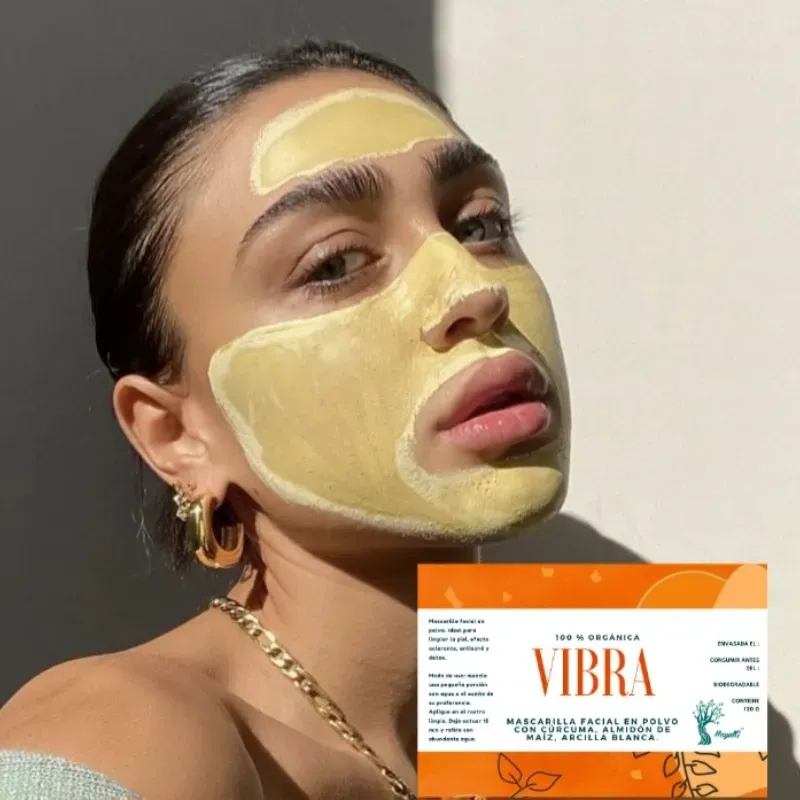 🧡VIBRA🧡 MASCARILLA FACIAL DE CÚRCUMA Y ARCILLA 