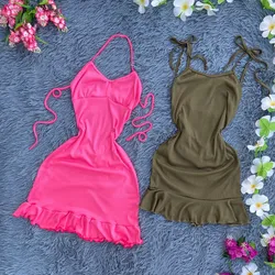 Vestido de amarres con espalda afuera 