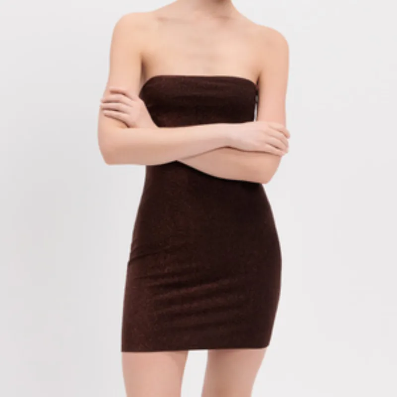 Vestido de brillos tope 