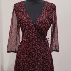 Vestido de flores Mangas largas 