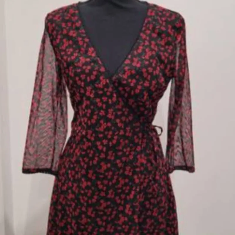 Vestido de flores Mangas largas 