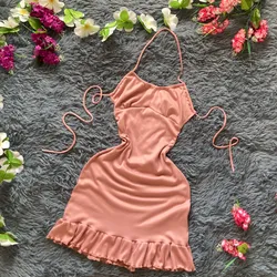 Vestido de amarres con espalda afuera 