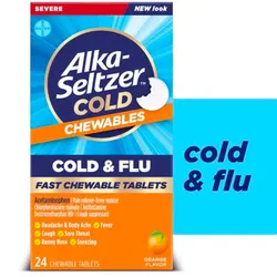 💙🍊 ALKA-SELTZER COLD & FLU CHEWABLES – SEVERE