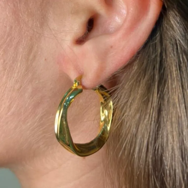 ✨Argollas de Oro Laminado Con baño de oro de 18K